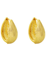 Load image into Gallery viewer, Teardrop Cuff Earrings Double Sided Texture Women N6C064