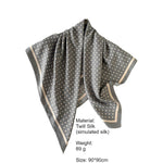 Load image into Gallery viewer, Silk-Like Twill Square Scarf 90cm Printed Shawl N6G223