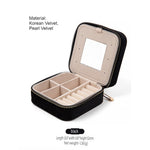 Load image into Gallery viewer, Velvet Zipper Jewelry Case with Mirror Women N6E061