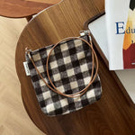 Load image into Gallery viewer, Retro Plaid Tweed Crossbody Bag Women Small Mini S5P706