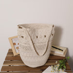 Load image into Gallery viewer, Straw-Style Openwork Flower Bucket Bag Women Beach N6E053