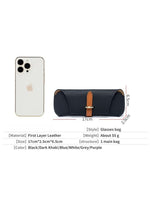 Load image into Gallery viewer, Genuine Leather Portable Sunglasses Case Men Women N6B190