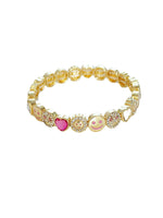 Load image into Gallery viewer, Luxury Girly Smiley Sunflower Charm Bracelet Women N6A211