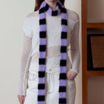 Load image into Gallery viewer, Furry Striped Skinny Knit Scarf Women Autumn N6H251