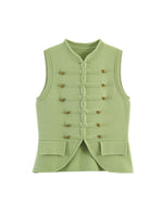 Load image into Gallery viewer, Sleeveless Knot Front Fitted Knit Tank Top Women N6F004
