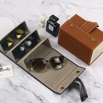 Load image into Gallery viewer, Multi Compartment PU Jewelry Glasses Organizer Box S5P855
