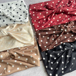 Load image into Gallery viewer, Polka Dot Headband Wide Elastic Bow Hairband Retro N6F073