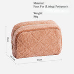 Load image into Gallery viewer, Plush Makeup Bag Women Portable Cosmetic S5P750