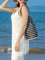 Load image into Gallery viewer, Handwoven Beaded Vacation Bucket Bag Women N6C304