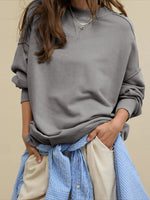 Load image into Gallery viewer, Oversized Hoodie Casual Round Neck Blouse Women N6A183