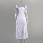 Load image into Gallery viewer, Elegant Off Shoulder Floral Maxi Slit Dress N6A091