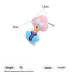 Load image into Gallery viewer, Enamel Drop Earrings Women Hand Painted Copper S5P879