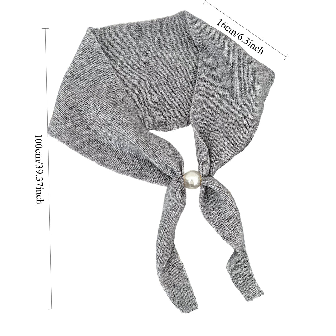 Womens Pearl Magnetic Clasp Knit Shoulder Scarf N6K269
