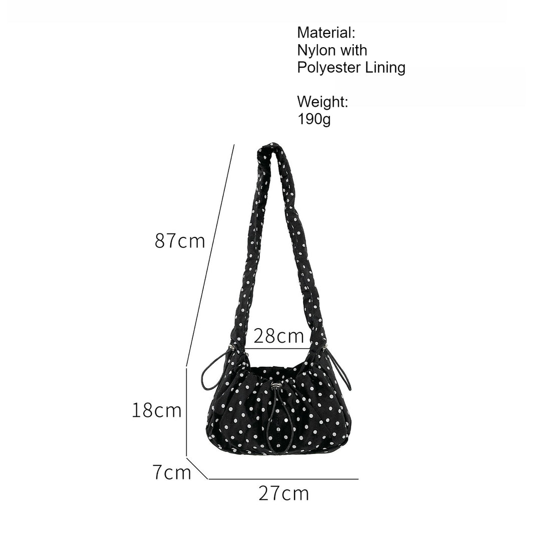 Polka Dot Nylon Shoulder Bag Women  N6F058