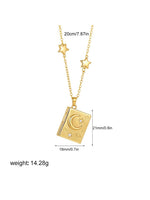 Load image into Gallery viewer, Heart Envelope Locket Photo Necklace Red Zircon  N6C181