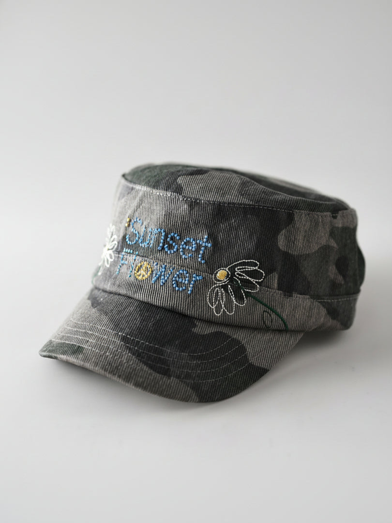 Camouflage Floral Bucket Hat Women N6C078