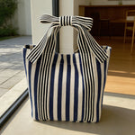 Load image into Gallery viewer, Bow Canvas Handbag Women Dark Academia Shoulder Tote N6F103