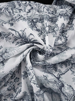 Load image into Gallery viewer, Ink Print Puff Sleeve Stand Collar A-line Dress Women N6C190