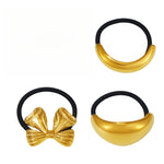 Load image into Gallery viewer, 18K Gold Plated Titanium Steel Butterfly Hair Tie S5P452

