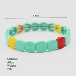 Load image into Gallery viewer, Multicolor Enamel Geometric Cuff Alloy Stove Fired S5P210