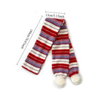Load image into Gallery viewer, Womens Wool Blend Striped Pom Pom Knit Scarf N6K238