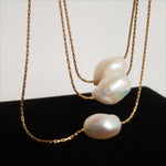 Load image into Gallery viewer, Irregular Baroque Freshwater Pearl Choker Gold Plated N6H177