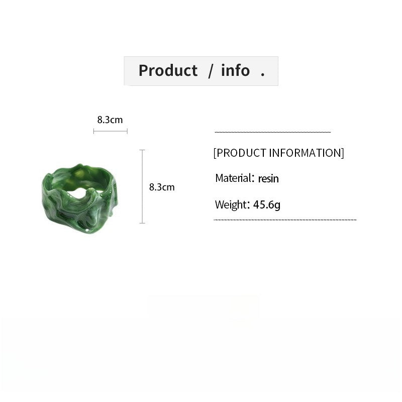 Oversized Resin Ombré Pleated Geometric Bangle N6H086
