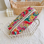 Load image into Gallery viewer, Vintage Floral Cotton Pencil Case YKK Zipper N6F152