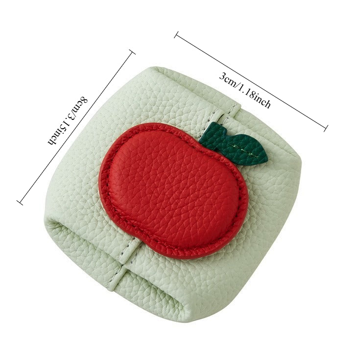 Womens Genuine Cowhide Apple Coin Purse N6K286