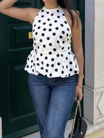 Load image into Gallery viewer, Polka Dot Backless Halter Tube Top Women N6D125