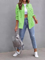 Load image into Gallery viewer, Distressed Denim Jacket Mid Length Raw Hem  N5Z166
