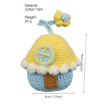 Load image into Gallery viewer, Hand Crochet House AirPods Case Colorful Yarn Pouch N6G079