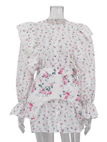 Load image into Gallery viewer, French Detachable Waist Corset Floral Dress N6D107