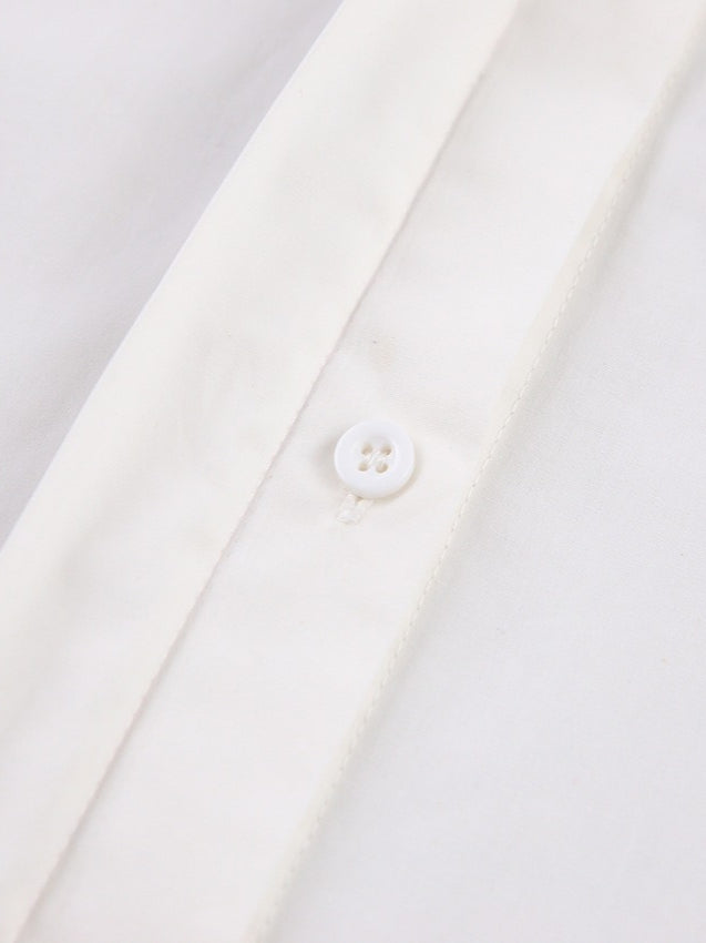 French Sharp Shoulder Slimming Shirt Women N6C136