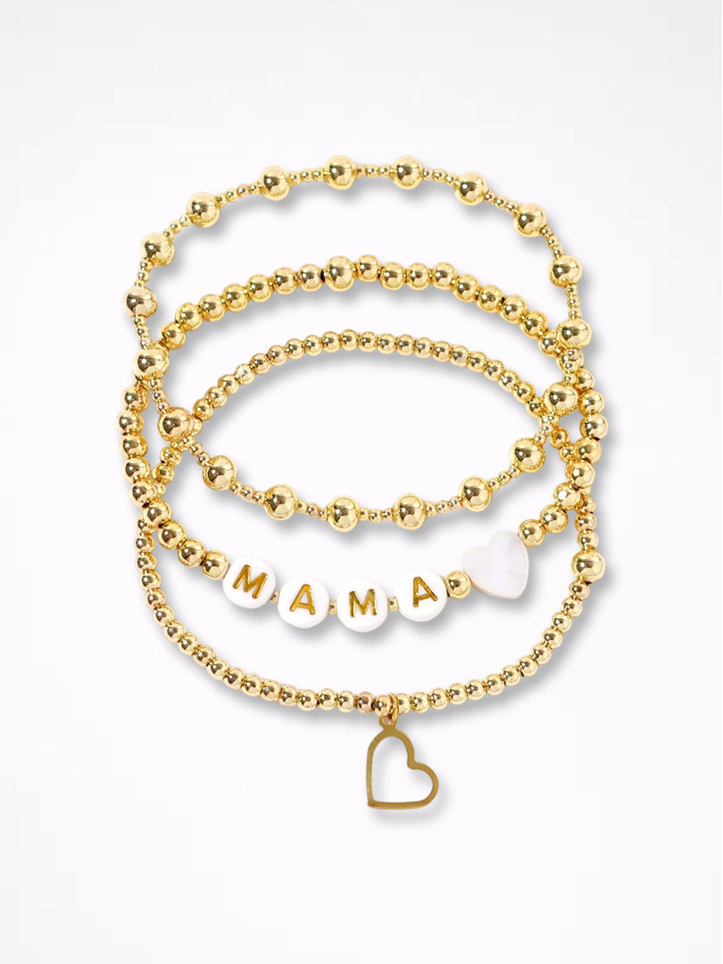 Mama Beaded Bracelet Set Women N6D533