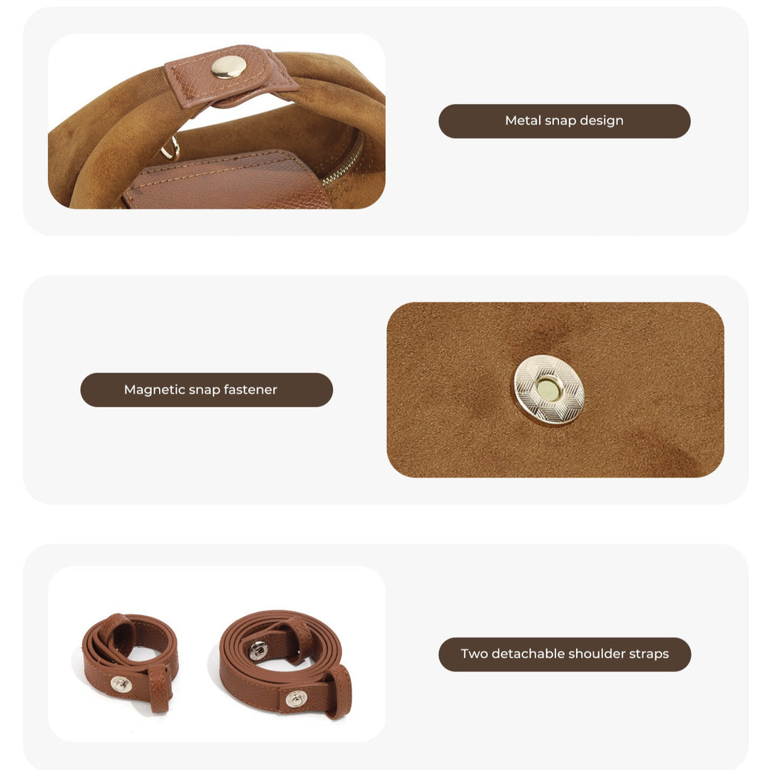 Women's Suede Dumpling Shoulder Handbag N6J158