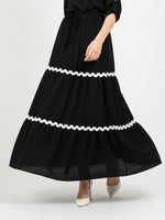 Load image into Gallery viewer, Ruffle Hem Boho Maxi Skirt Women N6C254