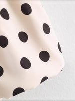 Load image into Gallery viewer, Khaki Pleated Polka Dot Bubble Hem Skirt Women N6D122