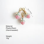 Load image into Gallery viewer, Handmade Strawberry Flower Zipper Pull Charm N6D048