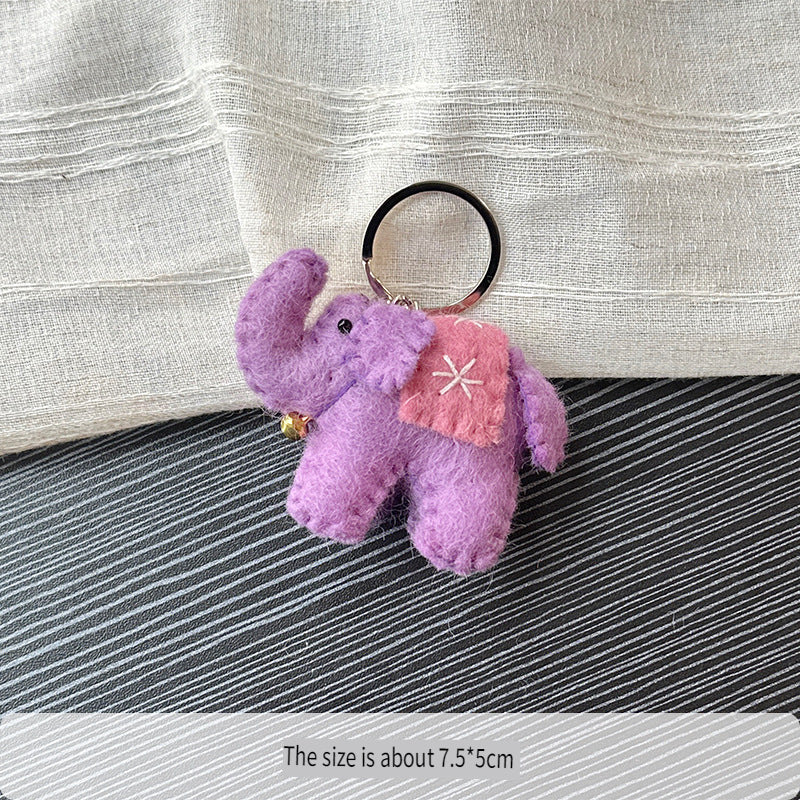 Cute Felt Elephant Keyring Pendant Baby Shower Gift N6G003