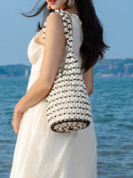 Load image into Gallery viewer, Handwoven Beaded Vacation Bucket Bag Women N6C304