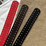 Load image into Gallery viewer, Women's Faux Leather Studded Wide Belt N6J136
