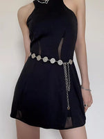 Load image into Gallery viewer, Round Buckle Metal Waist Chain Women N6C089