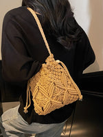 Load image into Gallery viewer, Woven Bucket Bag Women Minimalist N6C025