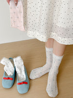 Load image into Gallery viewer, Floral Mesh Mid-Calf Socks Women N6C176