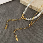 Load image into Gallery viewer, Double Layer Pearl Choker Necklace Women Fresh Elegant N6H159