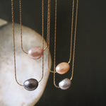 Load image into Gallery viewer, Baroque Freshwater Pearl Choker Titanium Steel N6H171