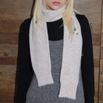 Load image into Gallery viewer, Womens Double Layer Rose Embroidered Knit Scarf N6K229