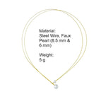 Load image into Gallery viewer, Mother-Daughter Pearl Double Layer Floating Choker N6H162