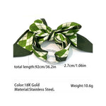 Load image into Gallery viewer, Detachable Scarf 18K Ti Steel Bangle Polka Dot N6F278